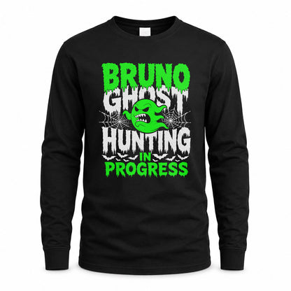 BRUNO HW22-K06-109 - NAME Ghost Hunting In Progress Personalized Halloween Shirt