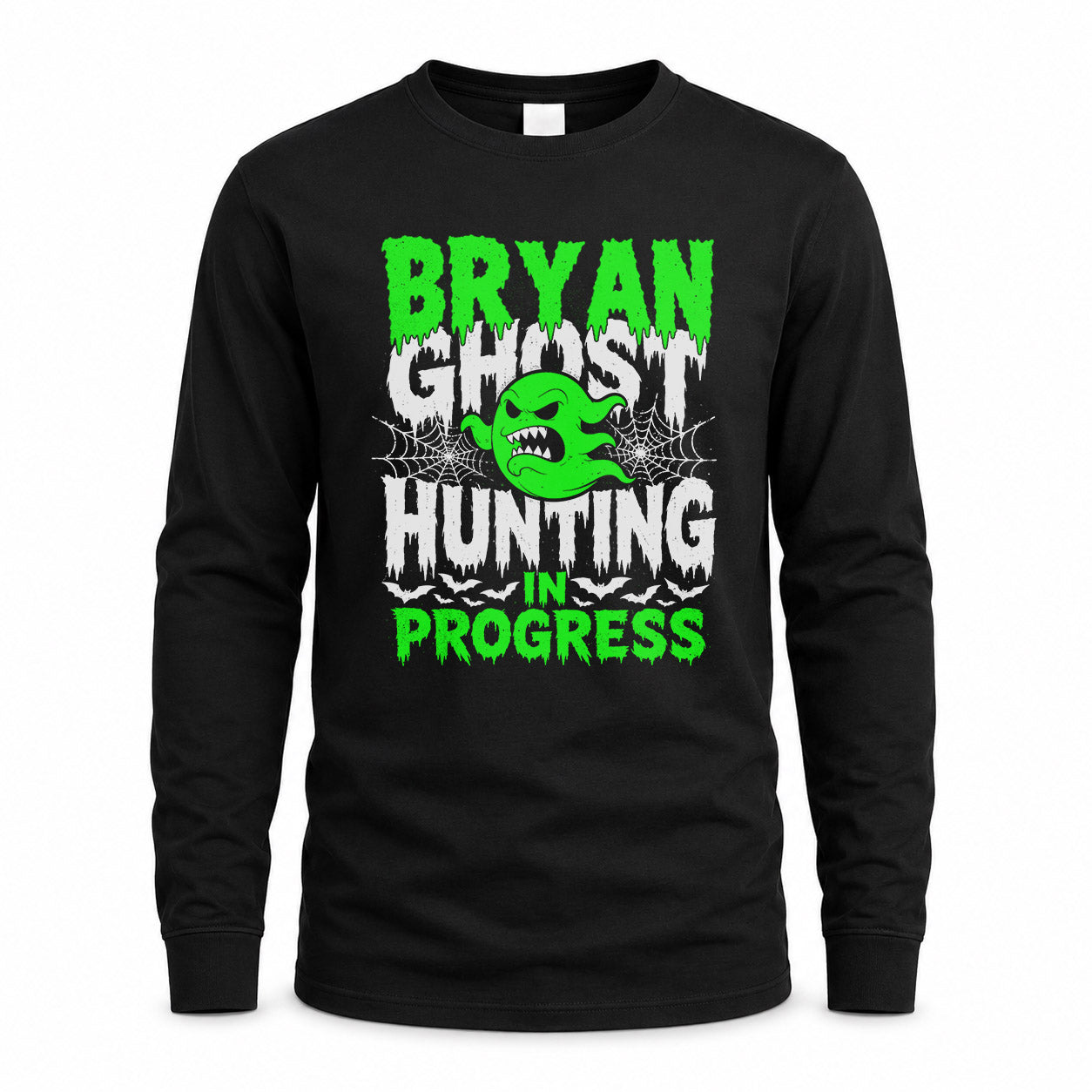 BRYAN HW22-K06-109 - NAME Ghost Hunting In Progress Personalized Halloween Shirt