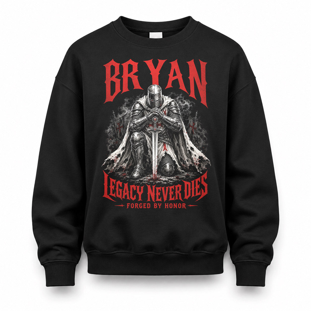 BRYAN HS90-K04-109 - NAME Legacy Never Dies Forged By Honor Personalized Knight