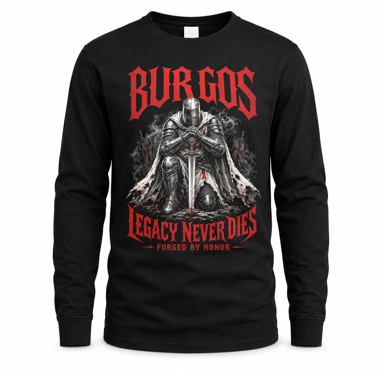 BURGOS HS90-K04-109 - NAME Legacy Never Dies Forged By Honor Personalized Knight