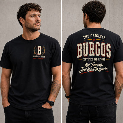 BURGOS W68-F2-168 – Personalized Original Issue Apparel “The Original NAME Certified One-of-One"