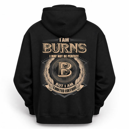 BURNS PH55-T25-Personalized Name Quote Apparel “I Am NAME May Not Be Perfect But I Am Limited Edition”