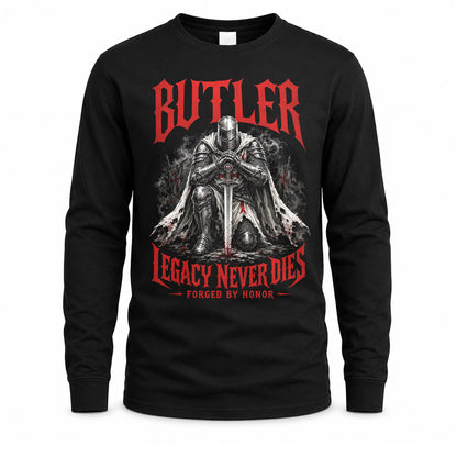 BUTLER HS90-K04-109 - NAME Legacy Never Dies Forged By Honor Personalized Knight