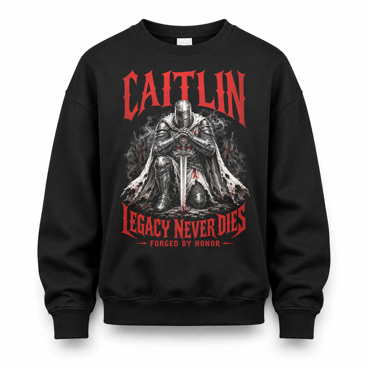 CAITLIN HS90-K04-109 - NAME Legacy Never Dies Forged By Honor Personalized Knight