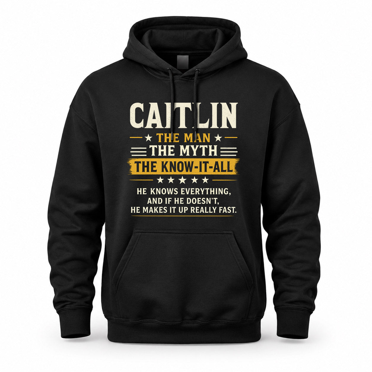 CAITLIN TM90-K04-125 - NAME Legendary Know-It-All Personalized Funny Shirt