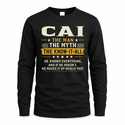CAI TM90-K04-125 - NAME Legendary Know-It-All Personalized Funny Shirt