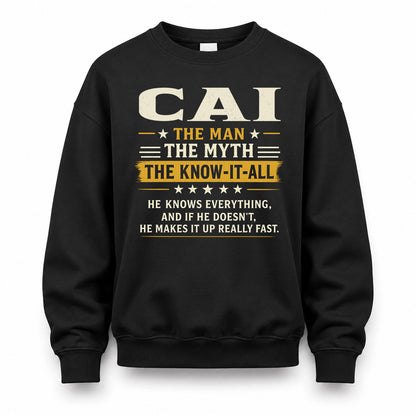 CAI TM90-K04-125 - NAME Legendary Know-It-All Personalized Funny Shirt