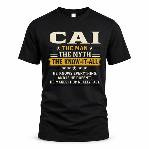 CAI TM90-K04-125 - NAME Legendary Know-It-All Personalized Funny Shirt
