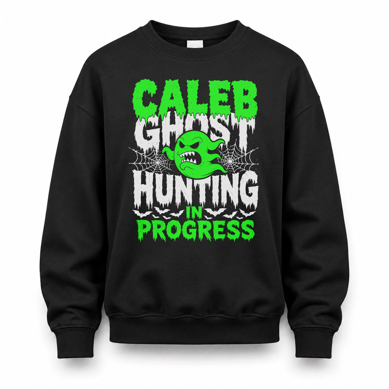 CALEB HW22-K06-109 - NAME Ghost Hunting In Progress Personalized Halloween Shirt