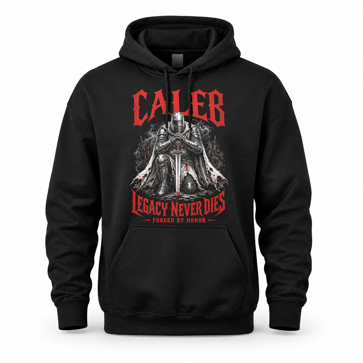 CALEB HS90-K04-109 - NAME Legacy Never Dies Forged By Honor Personalized Knight