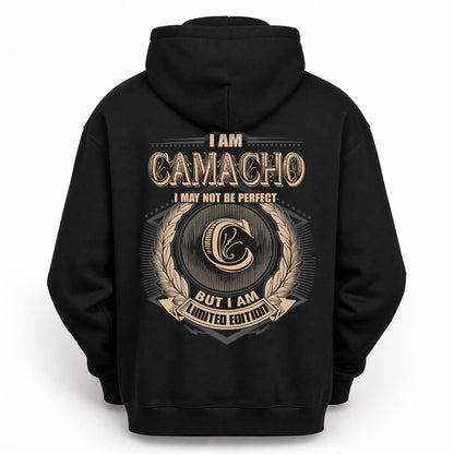 CAMACHO PH55-T25-Personalized Name Quote Apparel “I Am NAME May Not Be Perfect But I Am Limited Edition”