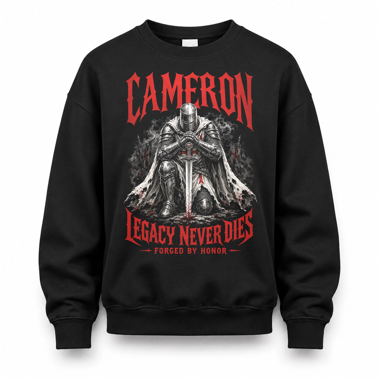 CAMERON HS90-K04-109 - NAME Legacy Never Dies Forged By Honor Personalized Knight