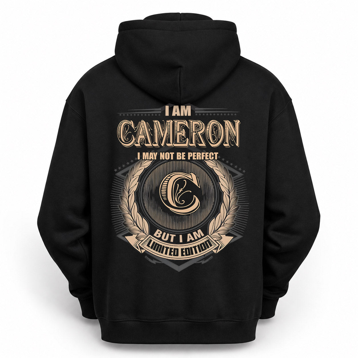 CAMERON PH55-T25-Personalized Name Quote Apparel “I Am NAME May Not Be Perfect But I Am Limited Edition”