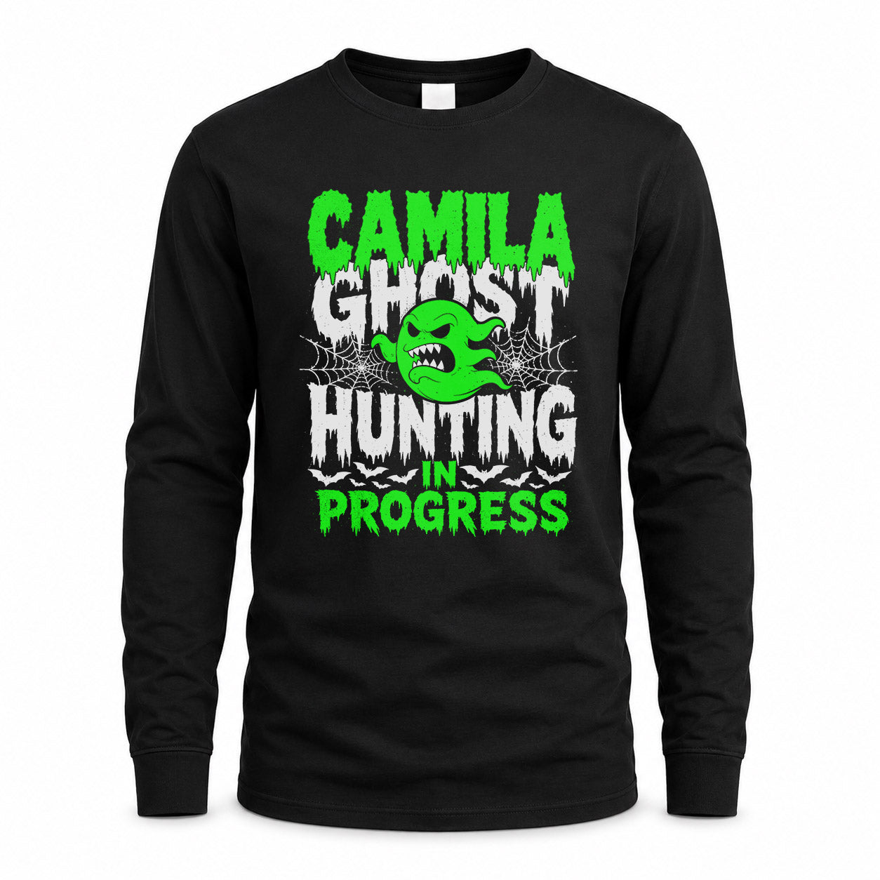CAMILA HW22-K06-109 - NAME Ghost Hunting In Progress Personalized Halloween Shirt