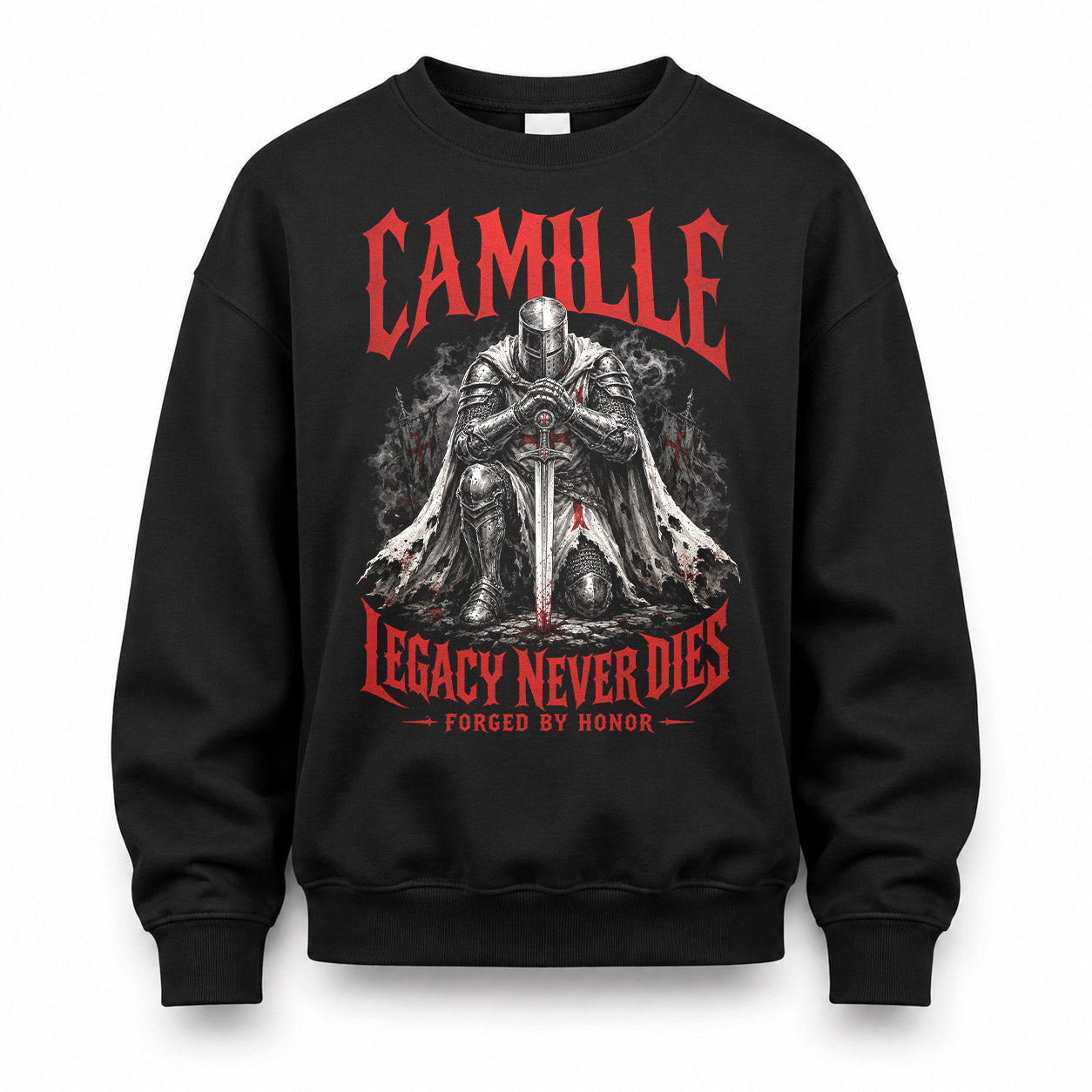 CAMILLE HS90-K04-109 - NAME Legacy Never Dies Forged By Honor Personalized Knight