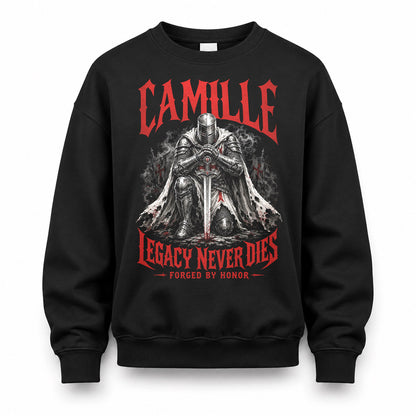 CAMILLE HS90-K04-109 - NAME Legacy Never Dies Forged By Honor Personalized Knight