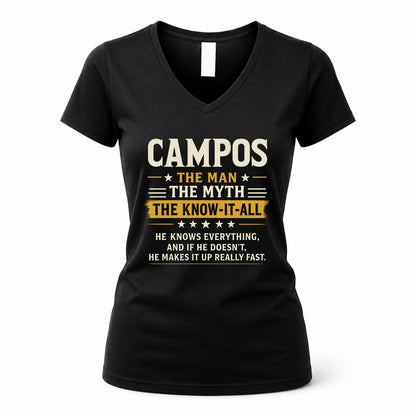 CAMPOS TM90-K04-125 - NAME Legendary Know-It-All Personalized Funny Shirt