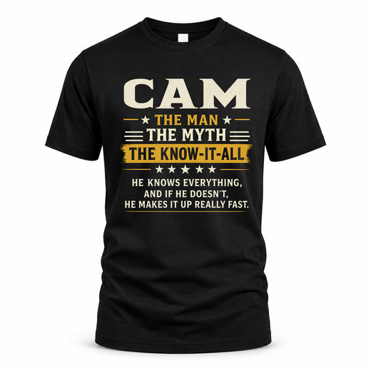 CAM TM90-K04-125 - NAME Legendary Know-It-All Personalized Funny Shirt