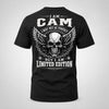 CAM P01-K24-229 – Personalized Skull Graphic Apparel “I Am NAME I May Not Be Perfect But I Am Limited Edition”