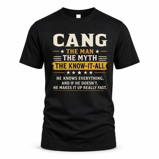 CANG TM90-K04-125 - NAME Legendary Know-It-All Personalized Funny Shirt