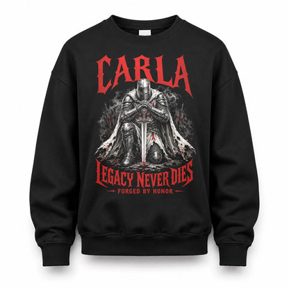 CARLA HS90-K04-109 - NAME Legacy Never Dies Forged By Honor Personalized Knight