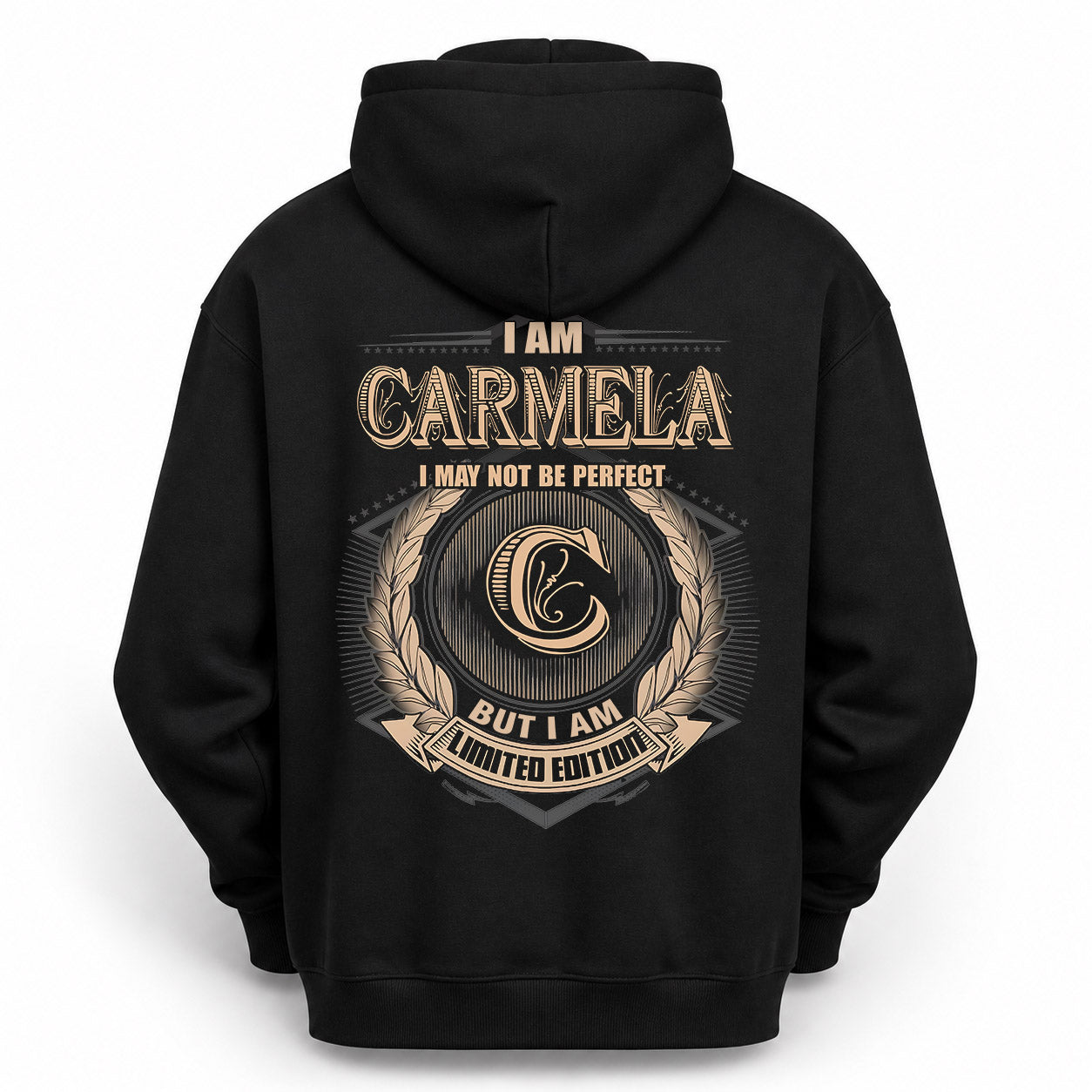 CARMELA PH55-T25-Personalized Name Quote Apparel “I Am NAME May Not Be Perfect But I Am Limited Edition”
