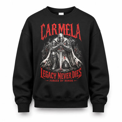 CARMELA HS90-K04-109 - NAME Legacy Never Dies Forged By Honor Personalized Knight