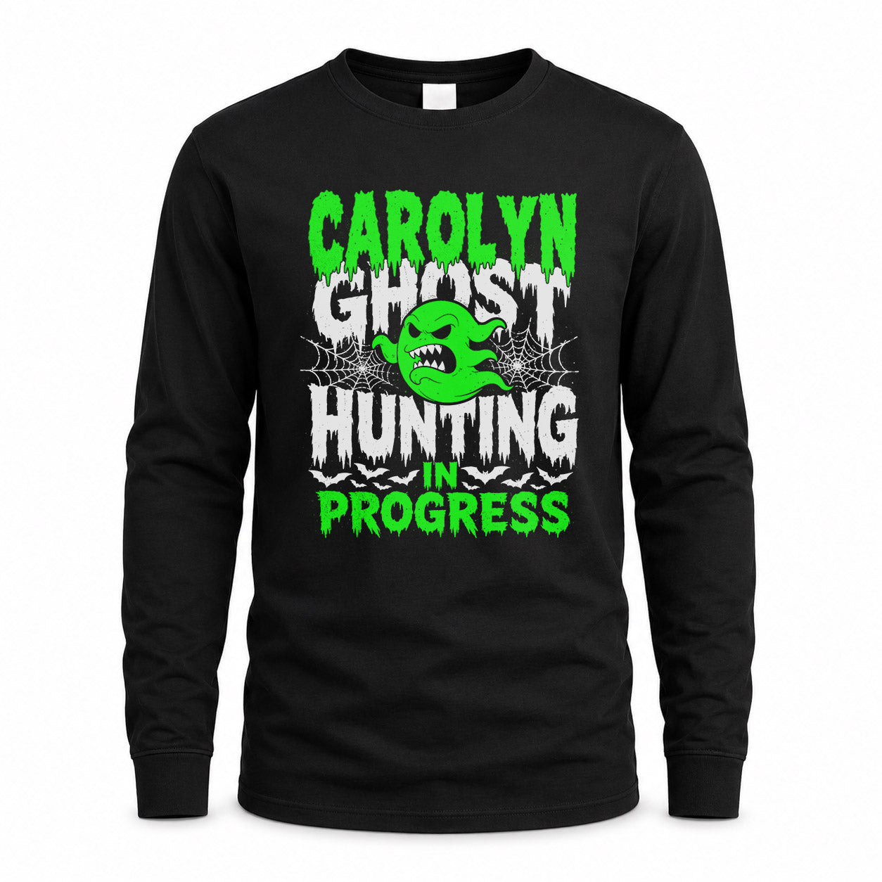 CAROLYN HW22-K06-109 - NAME Ghost Hunting In Progress Personalized Halloween Shirt