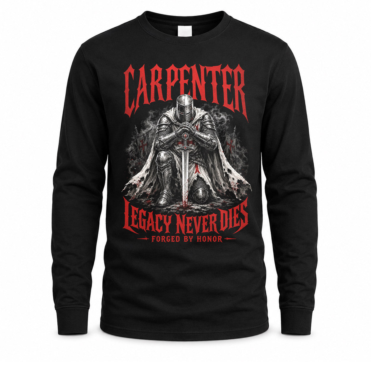 CARPENTER HS90-K04-109 - NAME Legacy Never Dies Forged By Honor Personalized Knight