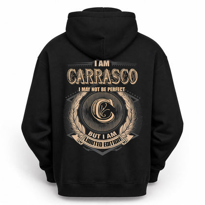 CARRASCO PH55-T25-Personalized Name Quote Apparel “I Am NAME May Not Be Perfect But I Am Limited Edition”