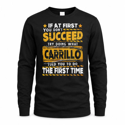 CARRILLO TP22-K11-109 - Personalized Funny Quote Apparel “If At First You Don’t Succeed, Try Doing What WANG Told You To Do The First Time”