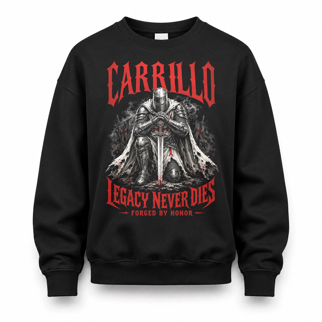 CARRILLO HS90-K04-109 - NAME Legacy Never Dies Forged By Honor Personalized Knight