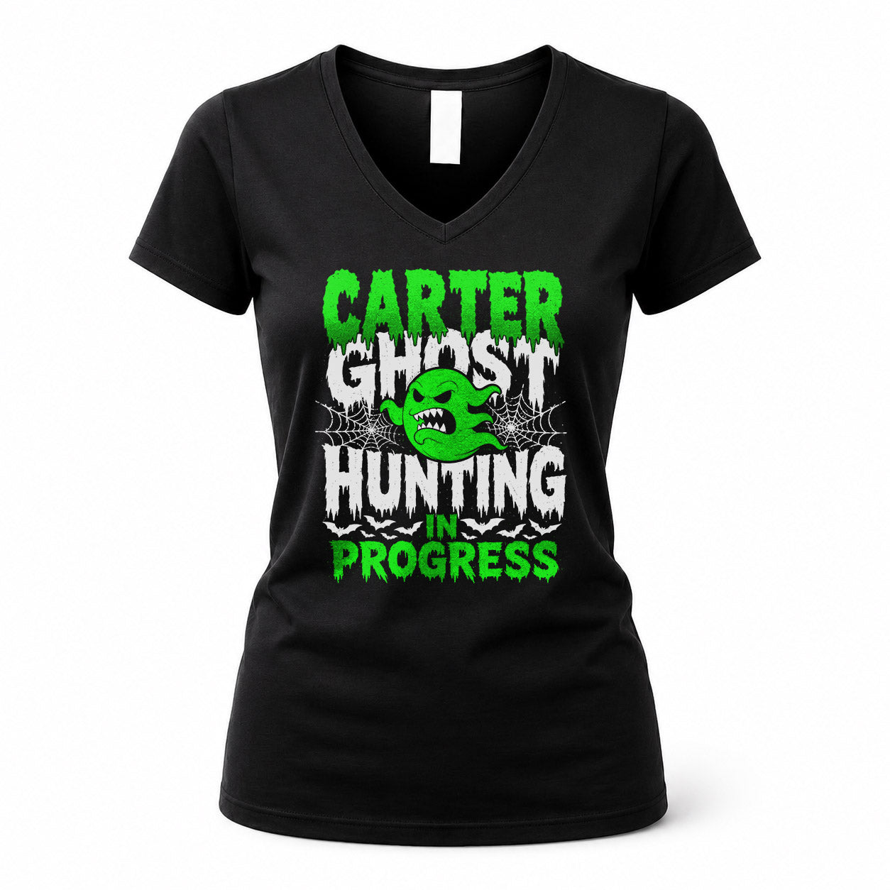 CARTER HW22-K06-109 - NAME Ghost Hunting In Progress Personalized Halloween Shirt