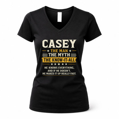 CASEY TM90-K04-125 - NAME Legendary Know-It-All Personalized Funny Shirt