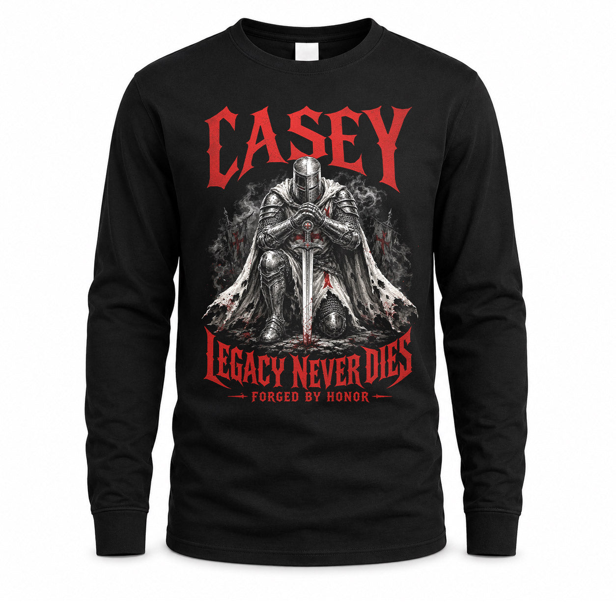 CASEY HS90-K04-109 - NAME Legacy Never Dies Forged By Honor Personalized Knight