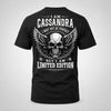 CASSANDRA P01-K24-229 – Personalized Skull Graphic Apparel “I Am NAME I May Not Be Perfect But I Am Limited Edition”