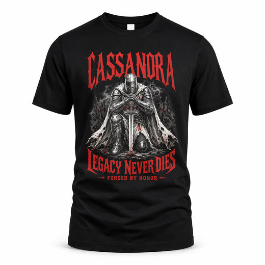 CASSANDRA HS90-K04-109 - NAME Legacy Never Dies Forged By Honor Personalized Knight