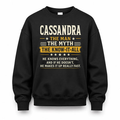 CASSANDRA TM90-K04-125 - NAME Legendary Know-It-All Personalized Funny Shirt
