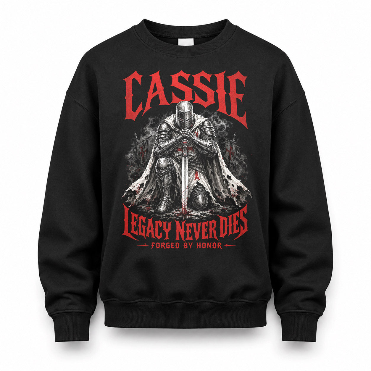 CASSIE HS90-K04-109 - NAME Legacy Never Dies Forged By Honor Personalized Knight