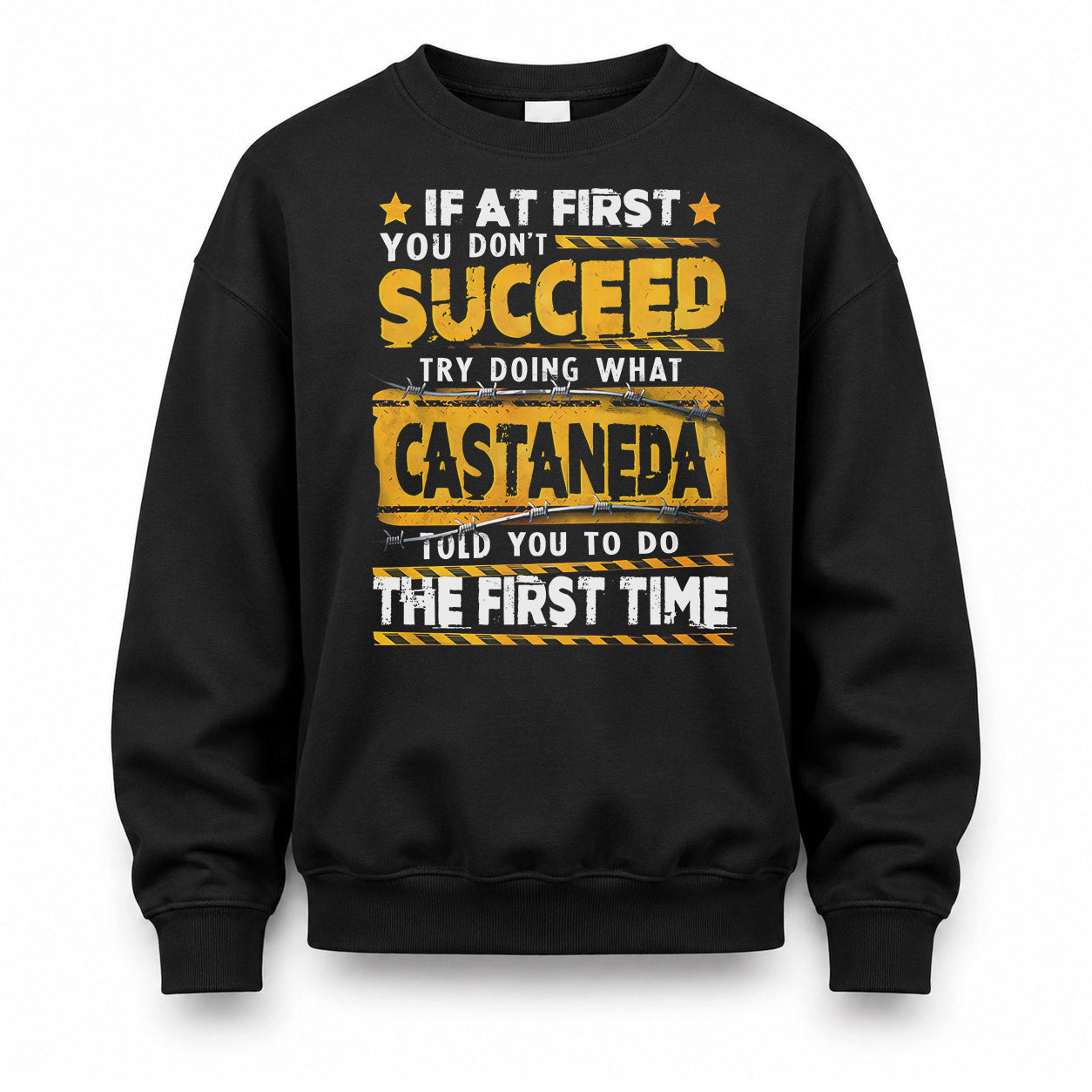 CASTANEDA TP22-K11-109 - Personalized Funny Quote Apparel “If At First You Don’t Succeed, Try Doing What WANG Told You To Do The First Time”