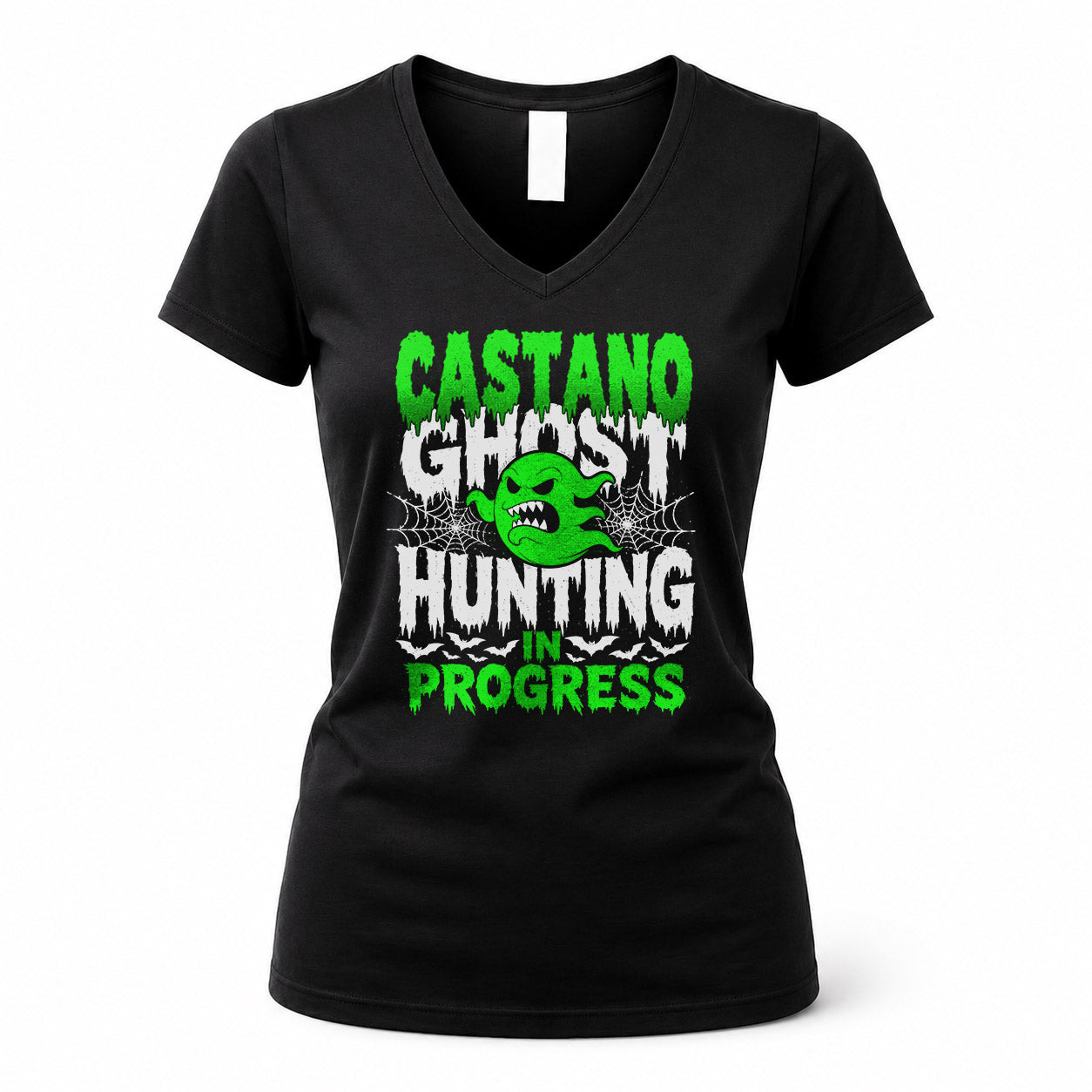 CASTANO HW22-K06-109 - NAME Ghost Hunting In Progress Personalized Halloween Shirt