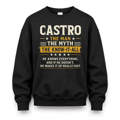 CASTRO TM90-K04-125 - NAME Legendary Know-It-All Personalized Funny Shirt