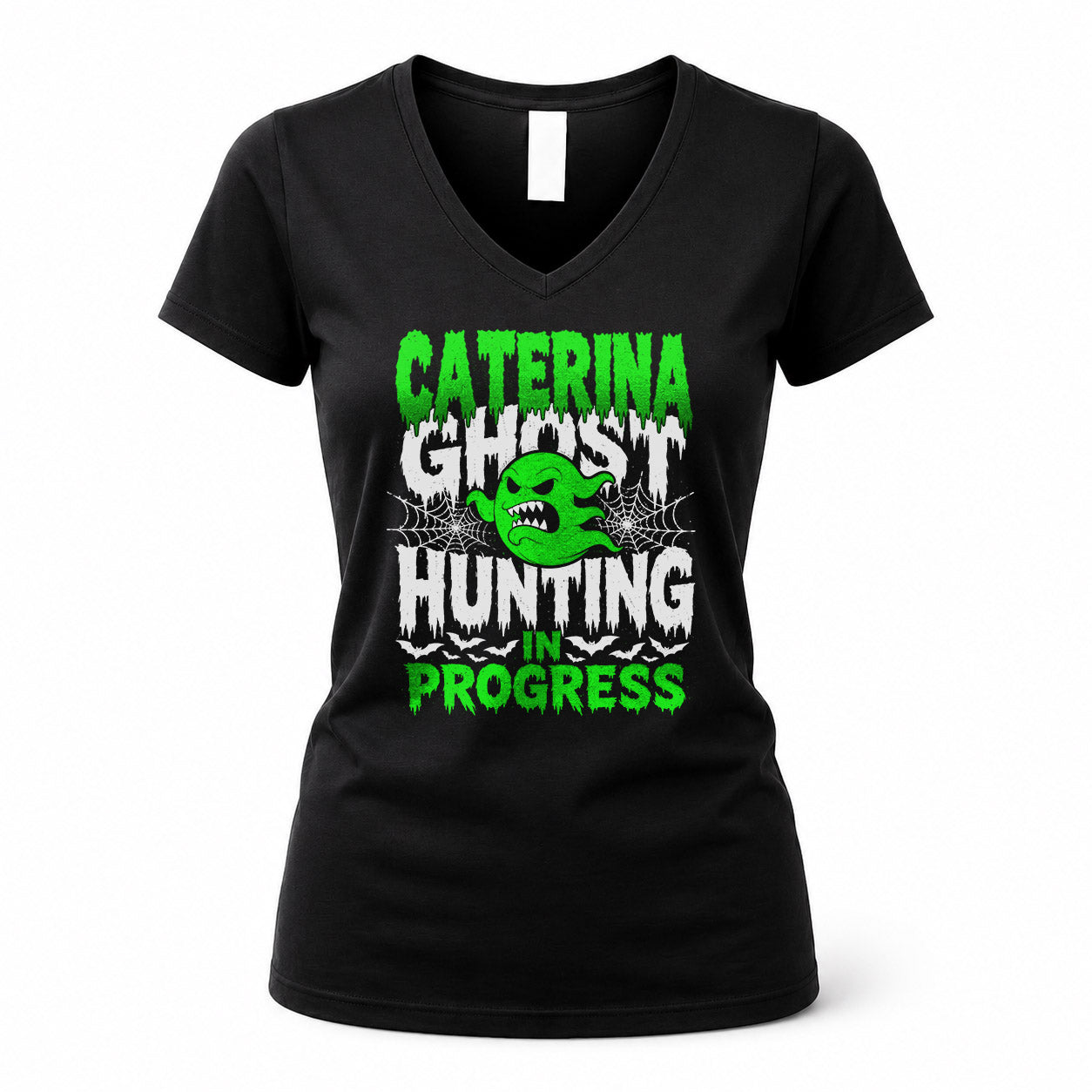 CATERINA HW22-K06-109 - NAME Ghost Hunting In Progress Personalized Halloween Shirt