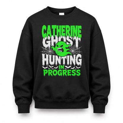 CATHERINE HW22-K06-109 - NAME Ghost Hunting In Progress Personalized Halloween Shirt