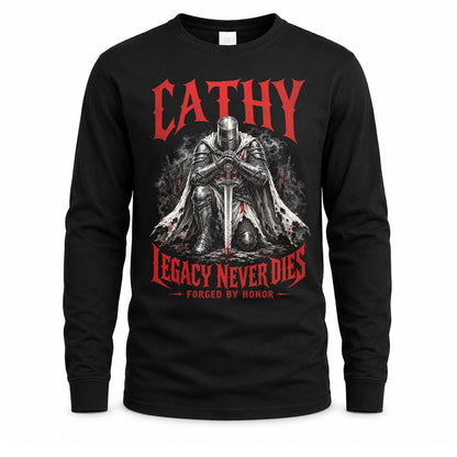 CATHY HS90-K04-109 - NAME Legacy Never Dies Forged By Honor Personalized Knight