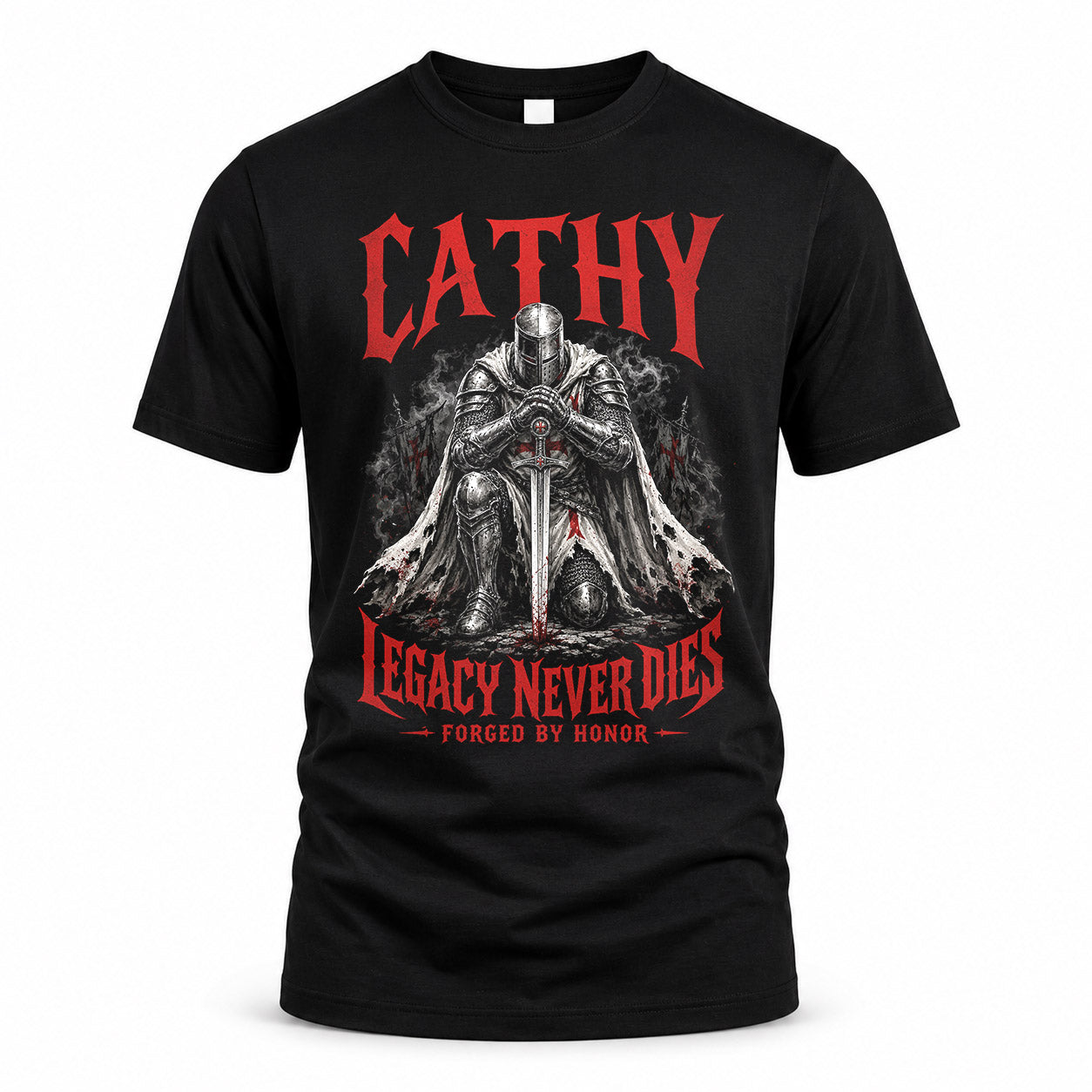 CATHY HS90-K04-109 - NAME Legacy Never Dies Forged By Honor Personalized Knight