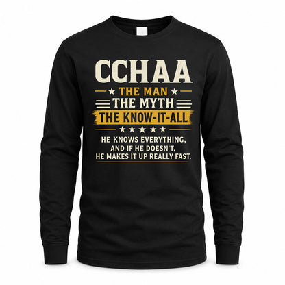 CCHAA TM90-K04-125 - NAME Legendary Know-It-All Personalized Funny Shirt