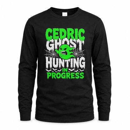 CEDRIC HW22-K06-109 - NAME Ghost Hunting In Progress Personalized Halloween Shirt