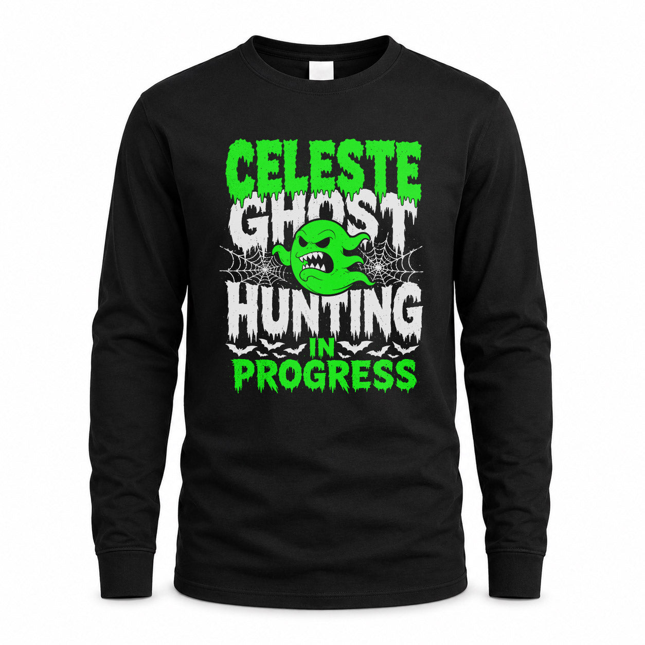 CELESTE HW22-K06-109 - NAME Ghost Hunting In Progress Personalized Halloween Shirt