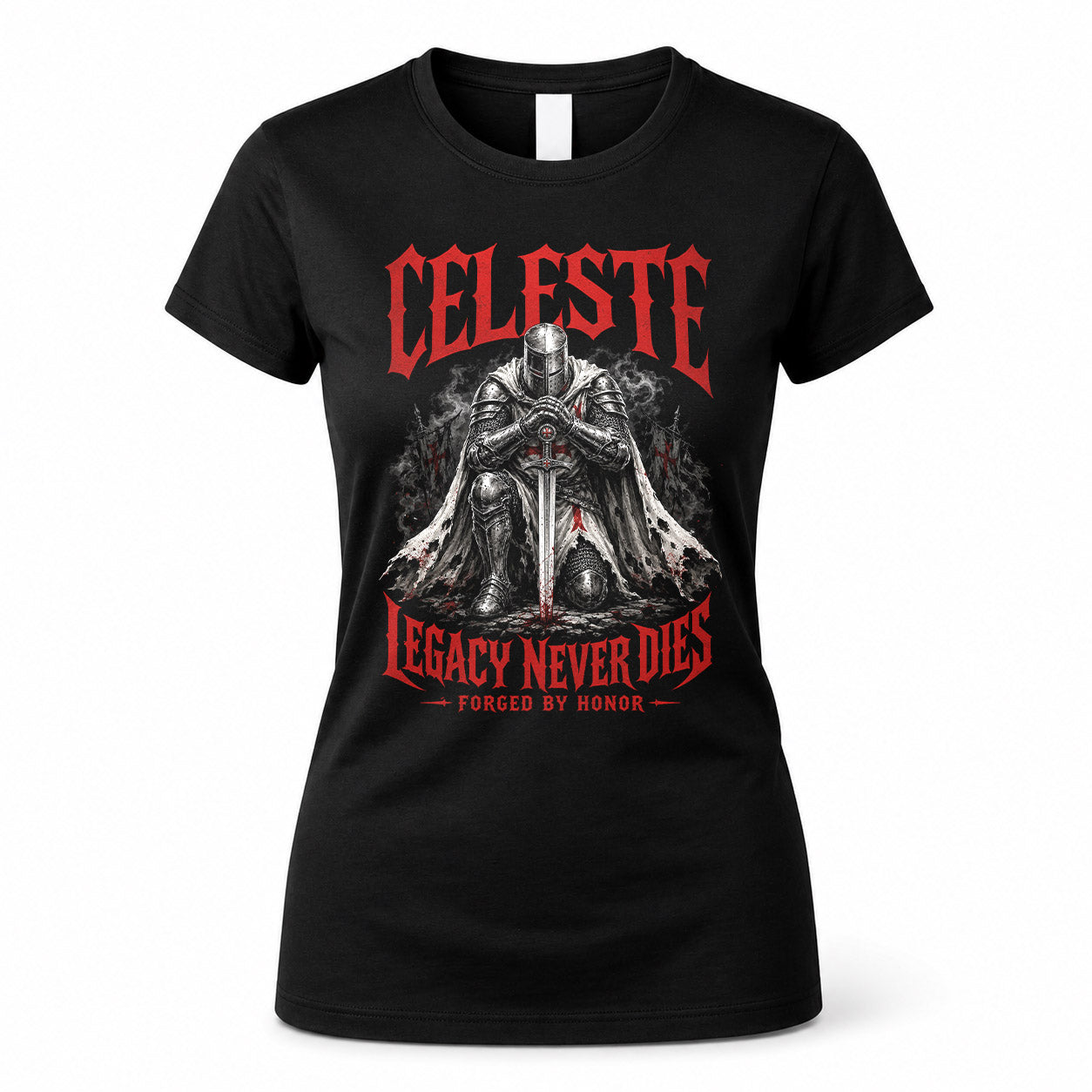 CELESTE HS90-K04-109 - NAME Legacy Never Dies Forged By Honor Personalized Knight